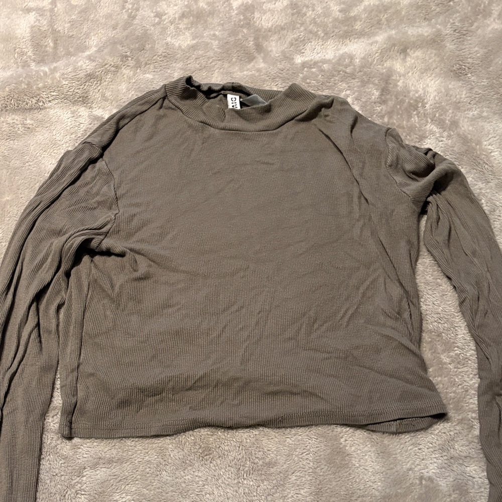 Divided Gray Long Sleeve Top